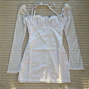 NWT Princess Polly Dyer Sheer Long Sleeve Mini Dress